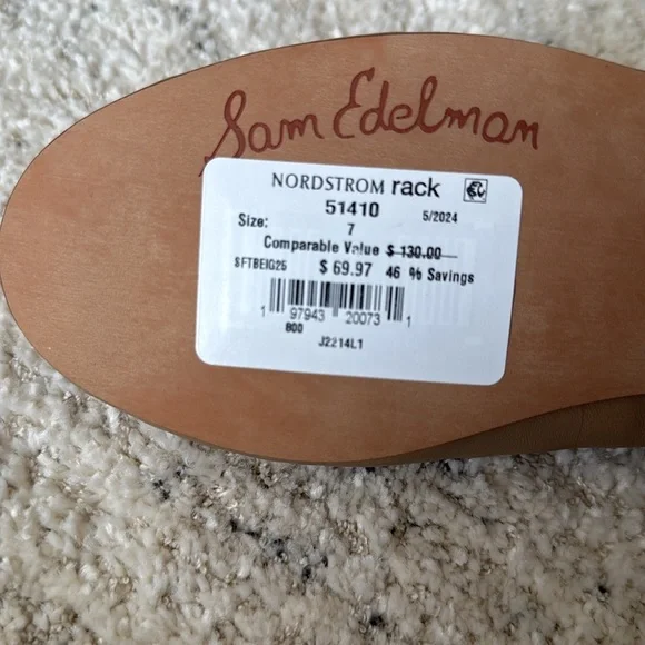 Sam Edelman Ballet Flats with Signature SE Bow Accent Size 7 New Never Worn - Picture 11 of 11